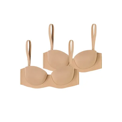 Schiesser Damen Bügel-BH Bandeau mit Schale - Unique Micro 2er Pack