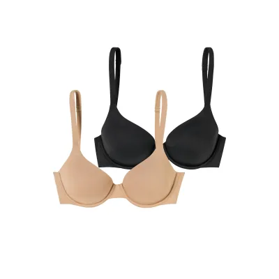 Schiesser Damen Bügel-BH BH mit Schale - Unique Micro 2er Pack