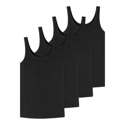 Schiesser Damen Trägertop Uncover 4er Pack