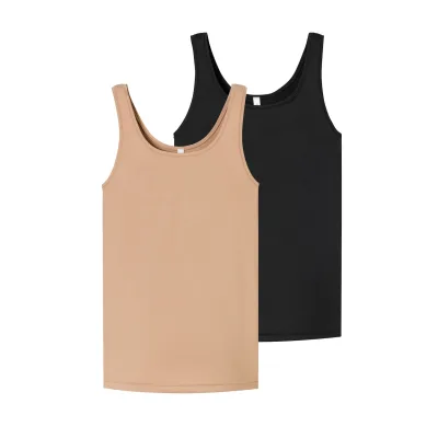 Schiesser Damen Unterhemd Trägertop - Unique Micro 2er Pack