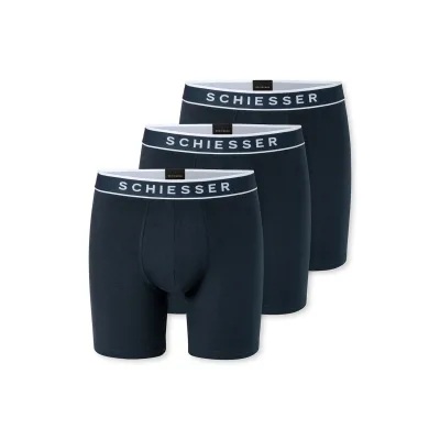 Schiesser Herren Langer Boxer 955 Multi 3er Pack