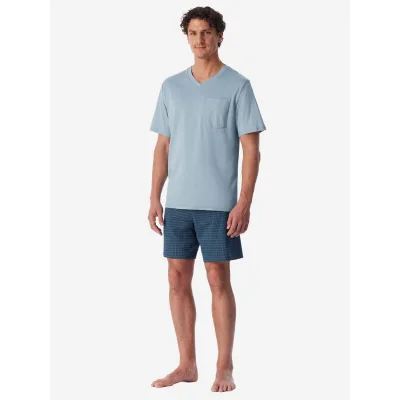 Schiesser Herren Schlafanzug Comfort Essentials 1er Pack