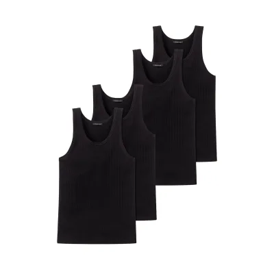 Schiesser Herren Unterhemd Authentic 4er Pack