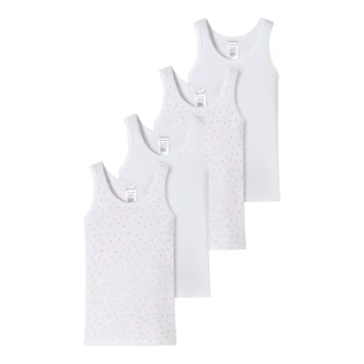 Schiesser Mädchen Unterhemd Allday Basic 4er Pack