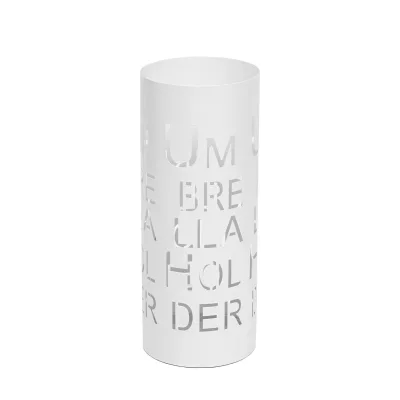 Schirmständer MCW-C78, Regenschirmständer Schirmhalter Regenschirmhalter, rund 55cm ~ Schrift, weiß