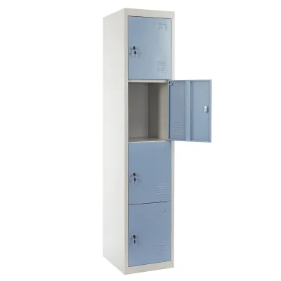 Schließfach Preston T163, Schließfachschrank Wertfachschrank Spind, Metall 180x38x45cm, blau