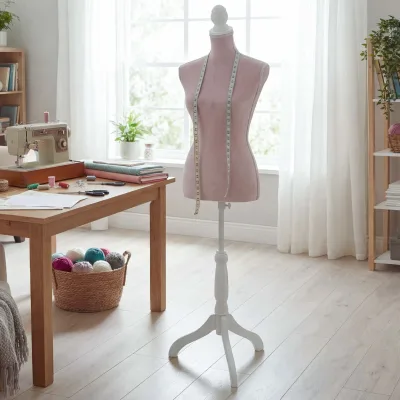 Schneiderpuppe MCW-F20, Kleider-/Schaufensterpuppe Torso weiblich, Kunststoff Holz MVG-zertifiziert ~ rosa