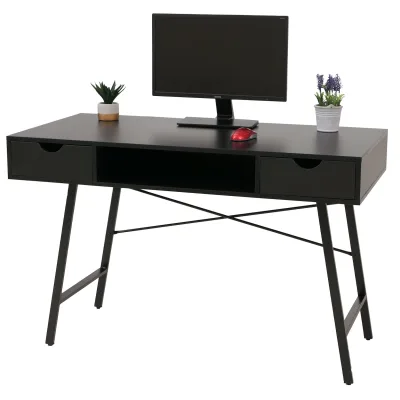 Schreibtisch MCW-E92, Bürotisch Computertisch, 3D-Struktur 120x60xcm ~ schwarz