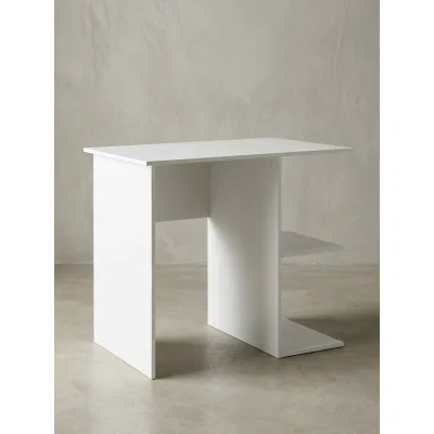 Schreibtisch – Weiß, 82x60x76 cm, kompakt, mit Ablage