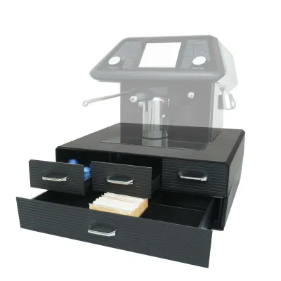 Schubladenbox für Kaffeekapseln/Teebeutel MCW-L99, Aufbewahrungsbox mit 4 Schubladen Kiste 13x34x31cm