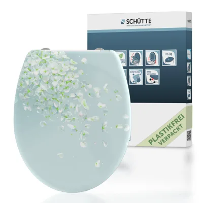 Schütte Duroplast WC Sitz FLOWER IN THE WIND, mit Absenkautomatik & Schnellverschluss