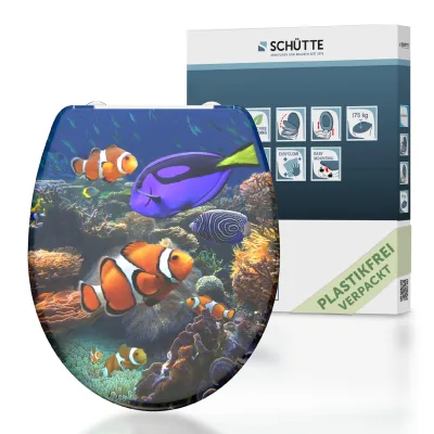 Schütte Duroplast WC Sitz SEA LIFE, mit Absenkautomatik und Schnellverschluss