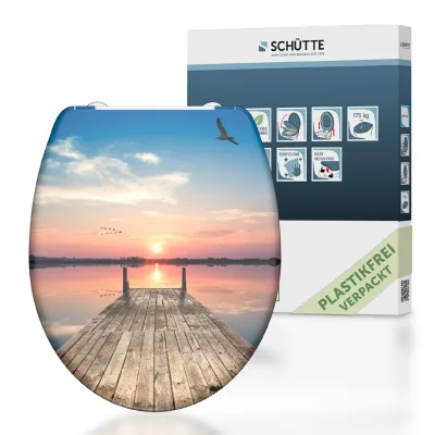 Schütte Duroplast WC Sitz SUNSET SKY, mit Absenkautomatik und Schnellverschluss