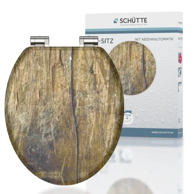 Schütte MDF WC Sitz SOLID WOOD, Toilettendeckel mit Absenkautomatik Motiv