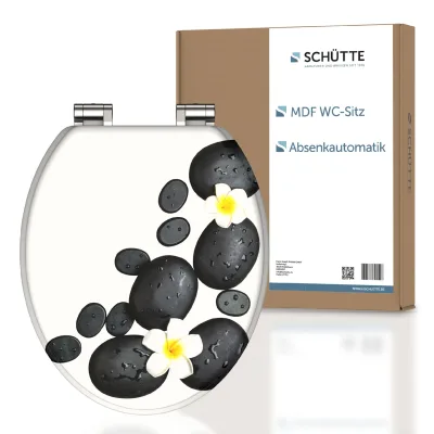 SCHÜTTE MDF WC-Sitz STONE DECORATION, mit Absenkautomatik