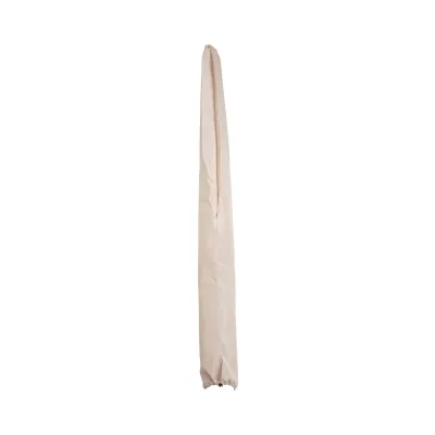 Schutzhülle für 3m Halb-Sonnenschirm Lorca, Abdeckhülle Cover mit Kordelzug ~ creme