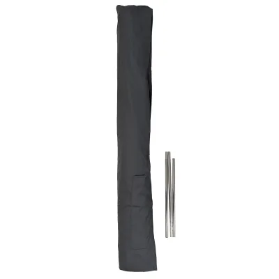 Schutzhülle Sonnenschirme bis 3m z.B. Acerra/C57/Lissabon, Hülle Schutzhaube Klettverschluss, Polyester 240g/m² ~ grau