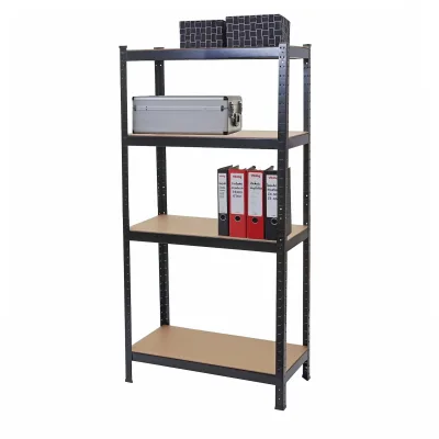 Schwerlastregal MCW-D67, Werkstattregal Steckregal, 160x80x40cm, Traglast bis 320kg MVG-zertifiziert ~ schwarz