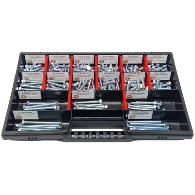 Sechskantschrauben Sortiment M5 // 6mm-60mm 300 tlg Schraubenbox DIN 933/ISO4017 Vollgewindeschrauben Maschinenschrauben Gewindeschrauben Sechskantschrauben