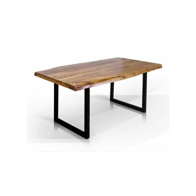Sedex SEDEX Bellary Massivholz Esstisch Akazie 160 x 90 cm Schwarz Natur mit U Untergestell