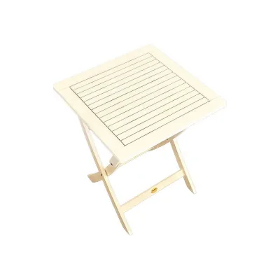 Sedex Sedex Klapptisch Catar 80 x 80 cm – Eukalyptusholz Weiß gewischt