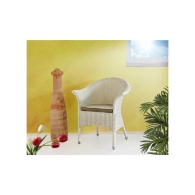 Sedex SEDEX Charlotte Loom Sessel Altweiß mit Kissen   Rattangestell