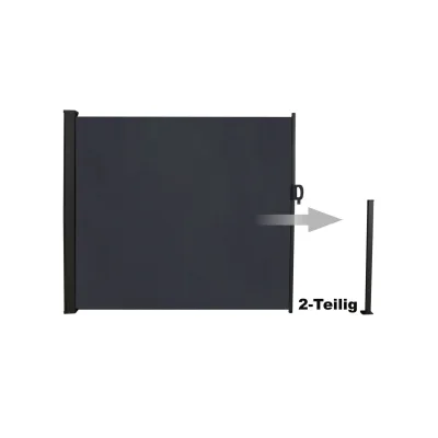 Seitenmarkise Windschutz Markise Sichtschutz Sonnenschutz Wintergarten 300 L x H.160cm