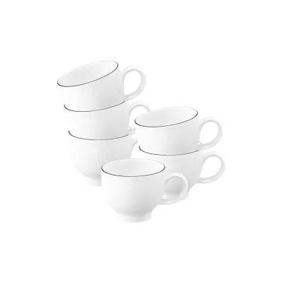 Seltmann Weiden Espressotassen Lido Black Line 90 ml 6er Set