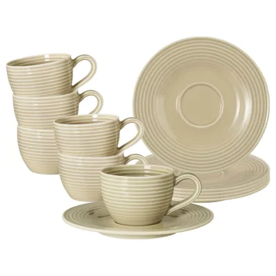 Seltmann Weiden Espressotassen mit Untertassen Beat Color Glaze 100 ml 6er Set
