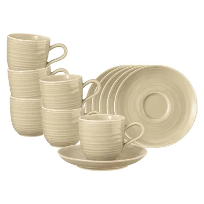 Seltmann Weiden Espressotassen mit Untertassen Terra 0,09 l 6er Set