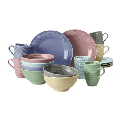 Seltmann Weiden Frühstücks-Set Beat Color Glaze 18-tlg.