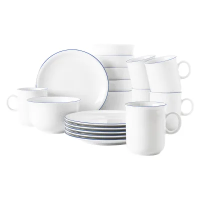 Seltmann Weiden Frühstücks-Set Compact Blaurand 18-tlg.