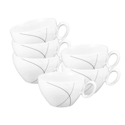 Seltmann Weiden Frühstückstassen Trio Highline 0,39 l 6er Set