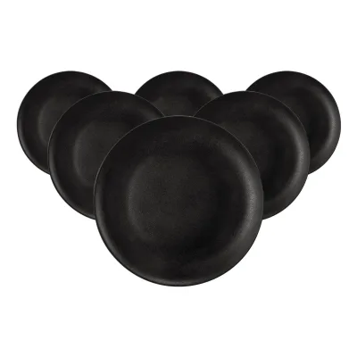 Seltmann Weiden Frühstücksteller Liberty Velvet Black ø 22,7 cm 6er Set