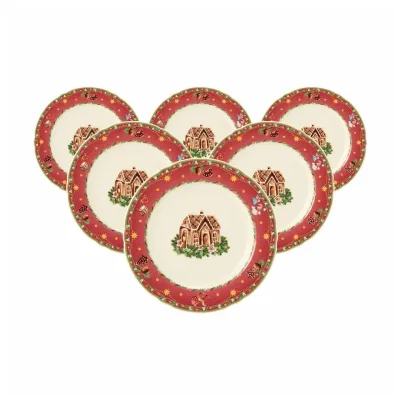 Seltmann Weiden Frühstücksteller Marieluise Weihnachtsnostalgie ø 20 cm 6er Set