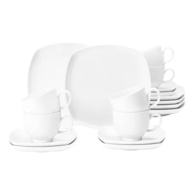Seltmann Weiden Kaffeeservice Lido Weiß 18-tlg.