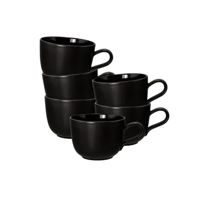 Seltmann Weiden Kaffeetassen Liberty Velvet Black 260 ml 6er Set