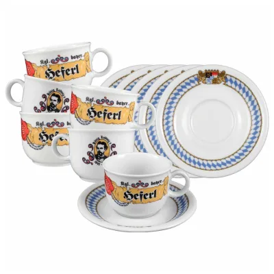 Seltmann Weiden Kaffeetassen mit Untertassen Compact Bayern 210 ml 6er Set