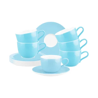 Seltmann Weiden Kaffeetassen mit Untertassen Liberty Pure Colors 260 ml 6er Set