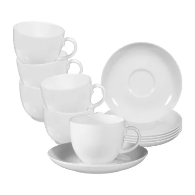 Seltmann Weiden Kaffeetassen mit Untertassen Rondo/Liane 0,21 l 6er Set