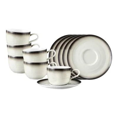 Seltmann Weiden Kaffeetassen mit Untertassen Terra 260 ml 6er Set