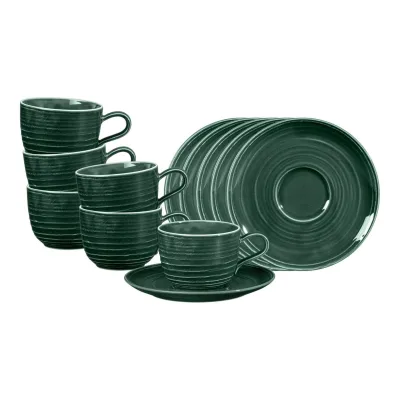 Seltmann Weiden Kaffeetassen mit Untertassen Terra 260 ml 6er Set