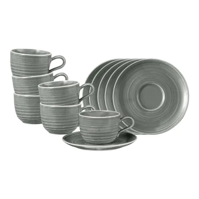 Seltmann Weiden Kaffeetassen mit Untertassen Terra 260 ml 6er Set