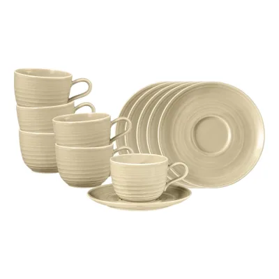 Seltmann Weiden Kaffeetassen mit Untertassen Terra 260 ml 6er Set
