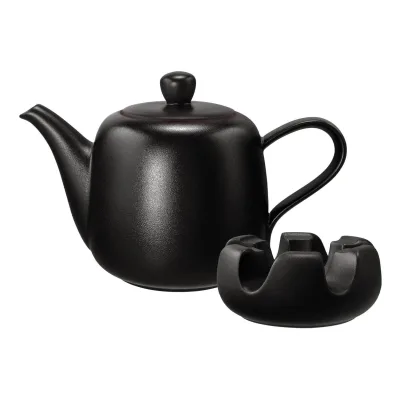Seltmann Weiden Kanne mit Stövchen Liberty Velvet Black 1,6 l