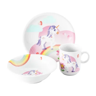 Seltmann Weiden Kindergeschirr Set Compact Mein kleines Einhorn 3-tlg.