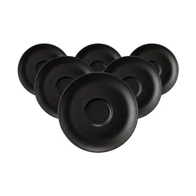 Seltmann Weiden Kombiuntertassen Liberty Velvet Black ø 16,1 cm 6er Set
