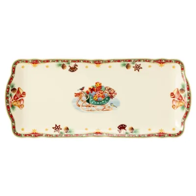 Seltmann Weiden Kuchenplatte Marieluise Weihnachtsnostalgie 34,5 x 15 cm