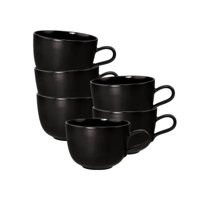 Seltmann Weiden Milchkaffeetassen Liberty Velvet Black 400 ml 6er Set