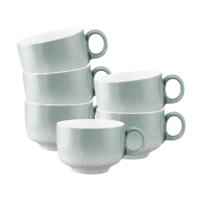 Seltmann Weiden Milchkaffeetassen mit Henkel Sento Home 350 ml 6er Set